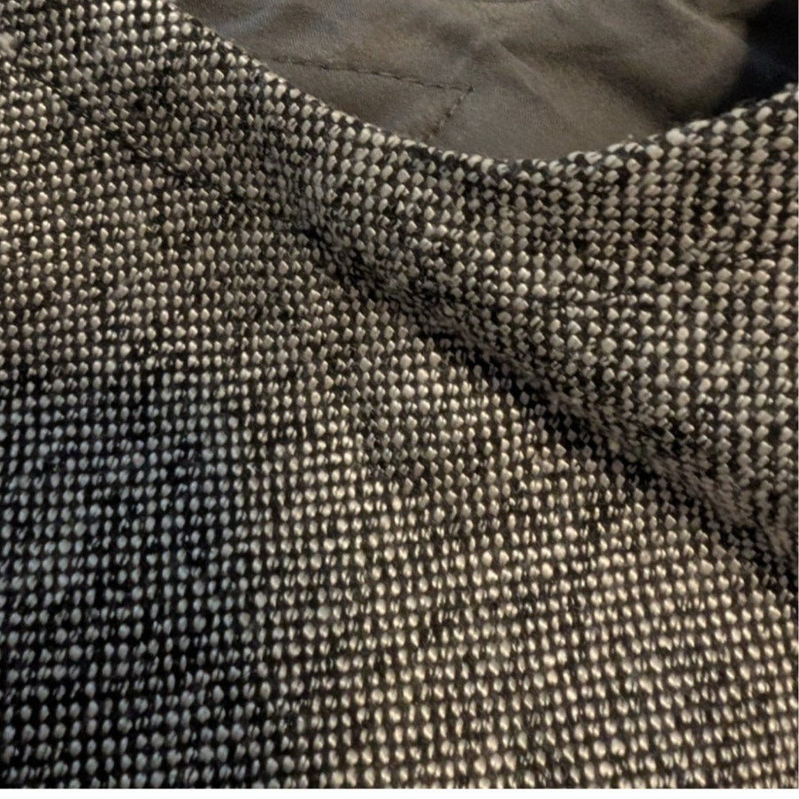 Anne Klein Gray Tweed Sleeveless Faux Wrap Button Side Jumper/Dress Womens Sz 10