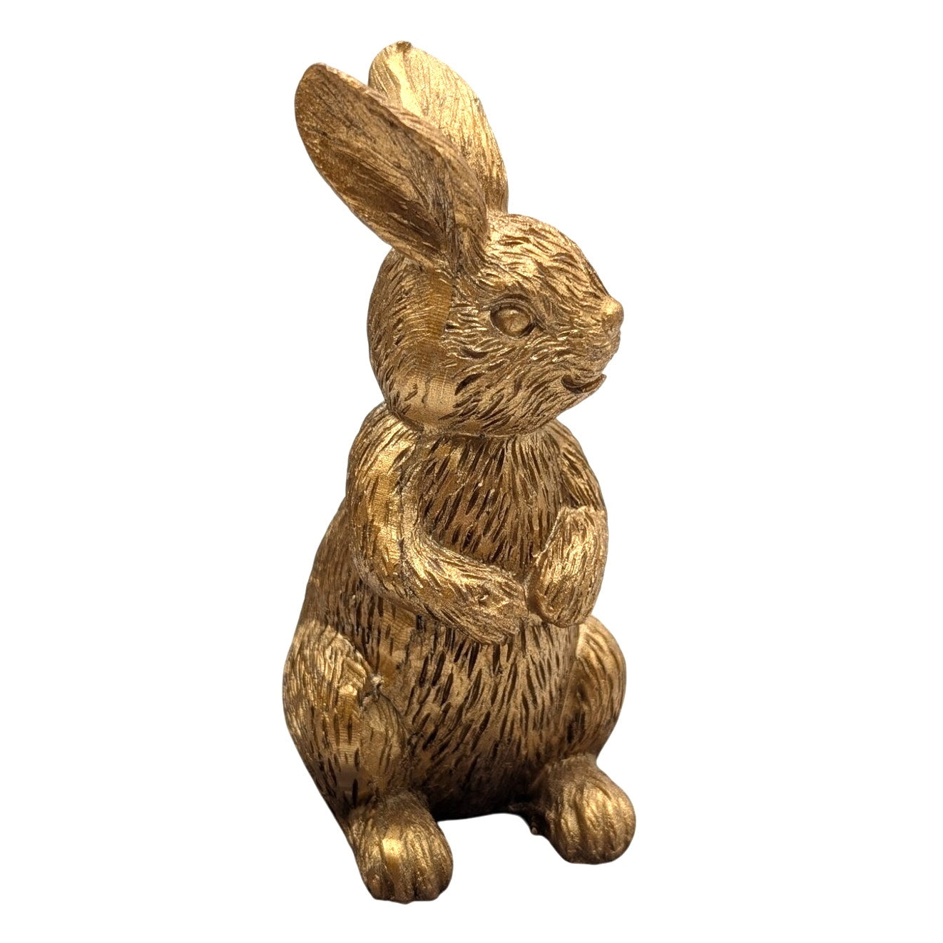 Gold Resin Bunny Figurine