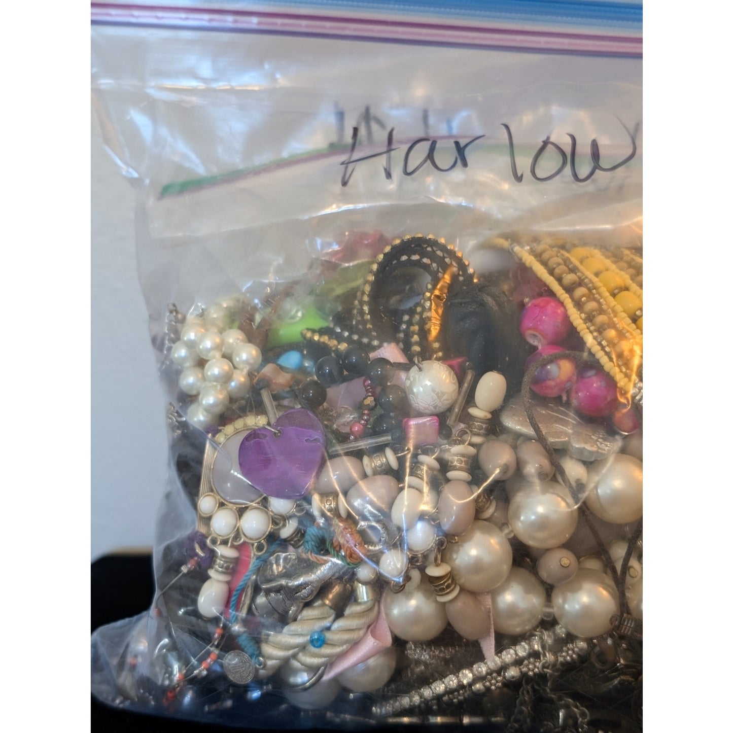 Jewelry Lot Harlow Repurpose Bag 4 Plus Lbs Beads/Craft/Repurpose Pieces