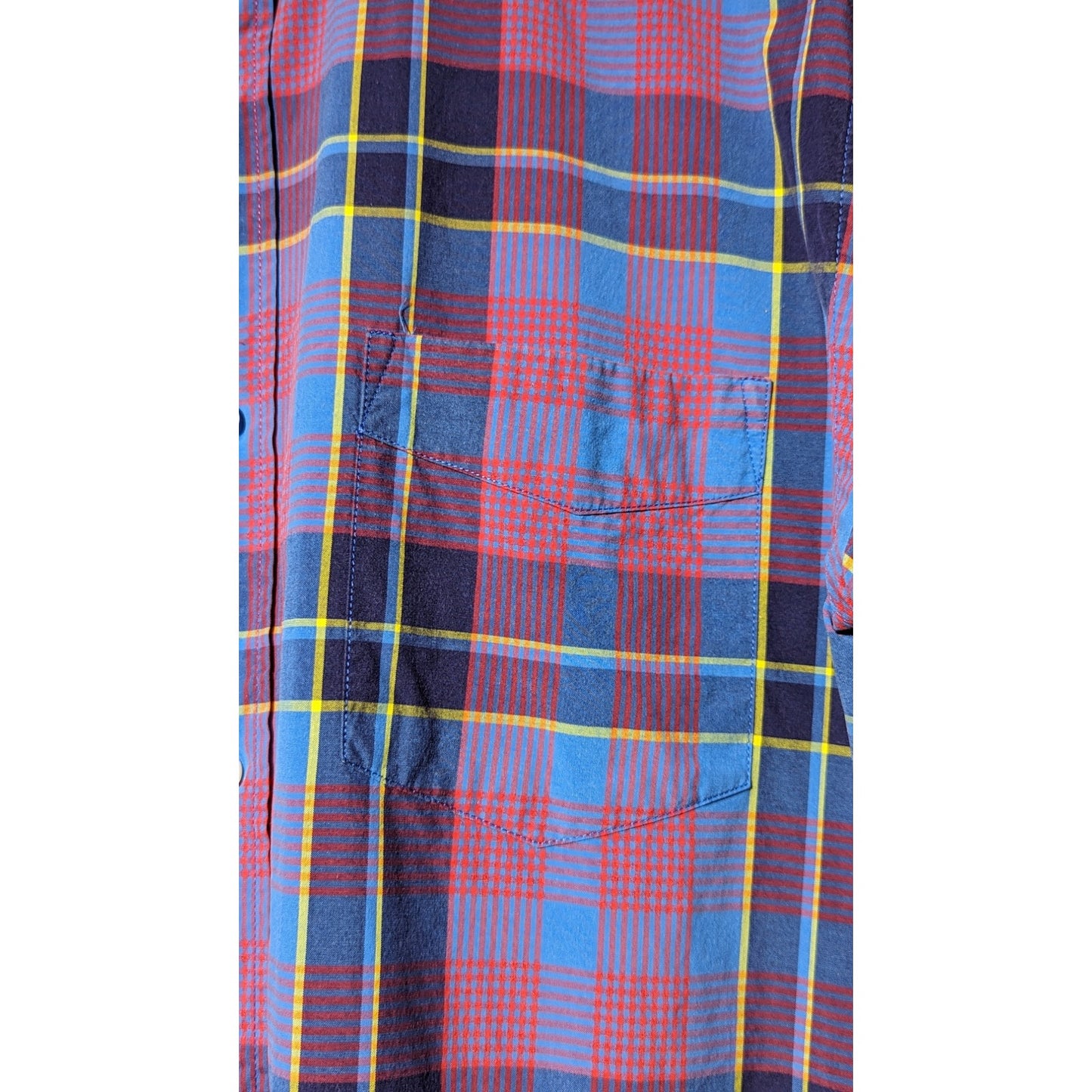 J. Crew Mens Size M Button Down Casual Shirt Tartan Plaid 100% Cotton