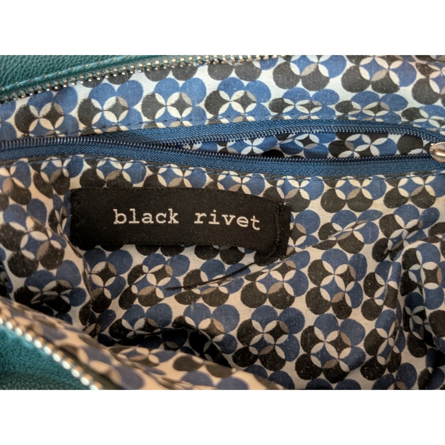 Black Rivet Forest Green Faux Leather Crossbody Top Zip Handbag