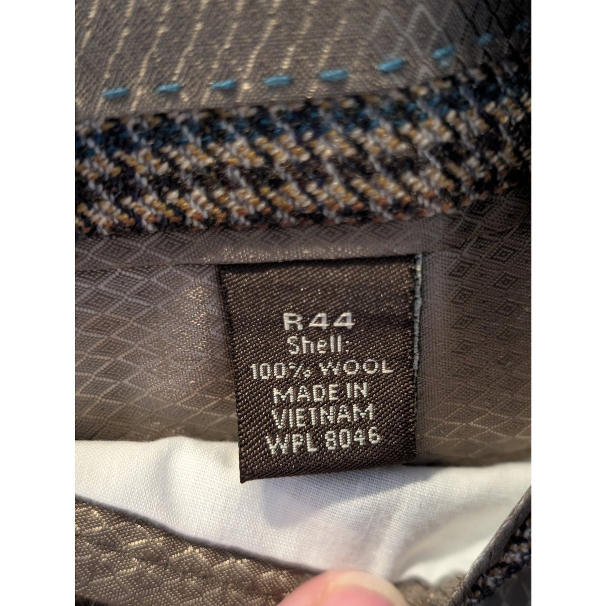 Tasso Elba Macy's Elbow Patch 100% Wool Brown Houndstooth Sports Coat Mens 44R