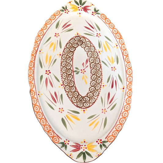TEMPTATIONS BY TARA OLD WORLD FALLFETTI OVAL SERVING PLATTER
