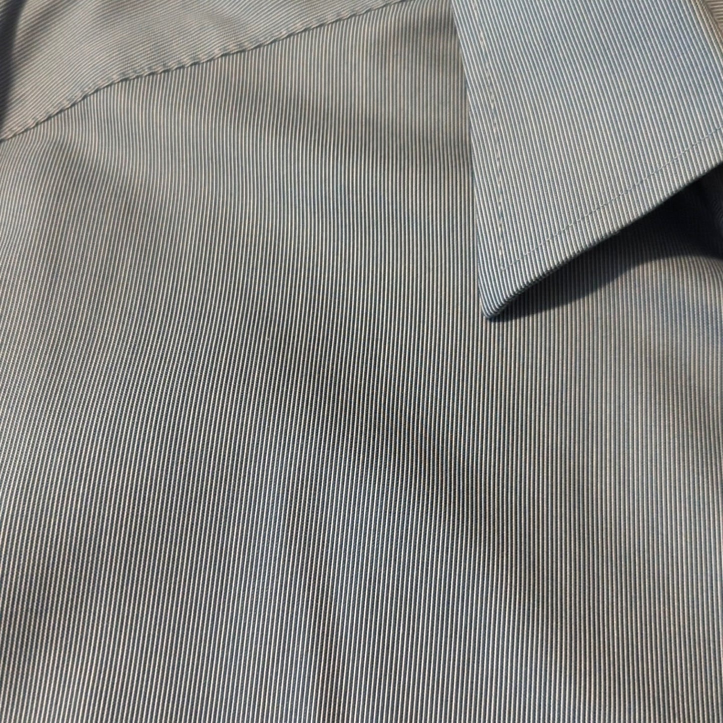 Roundtree & York Gold Label Fitted 100% Cotton Dobby Dress Shirt Mens Sz 16.5/35
