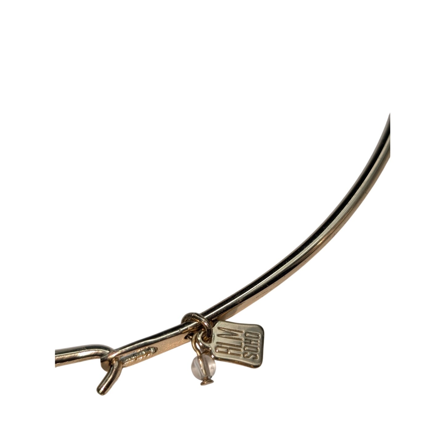 Signed Robert Lee Morris Soho Green Glass Pendant Gold Tone Torque 16" Necklace