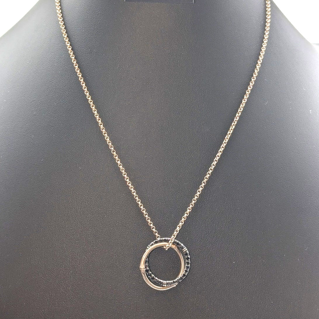John Hardy Bamboo Collection 925 Sterling Silver Black Sapphire 19.75" Necklace