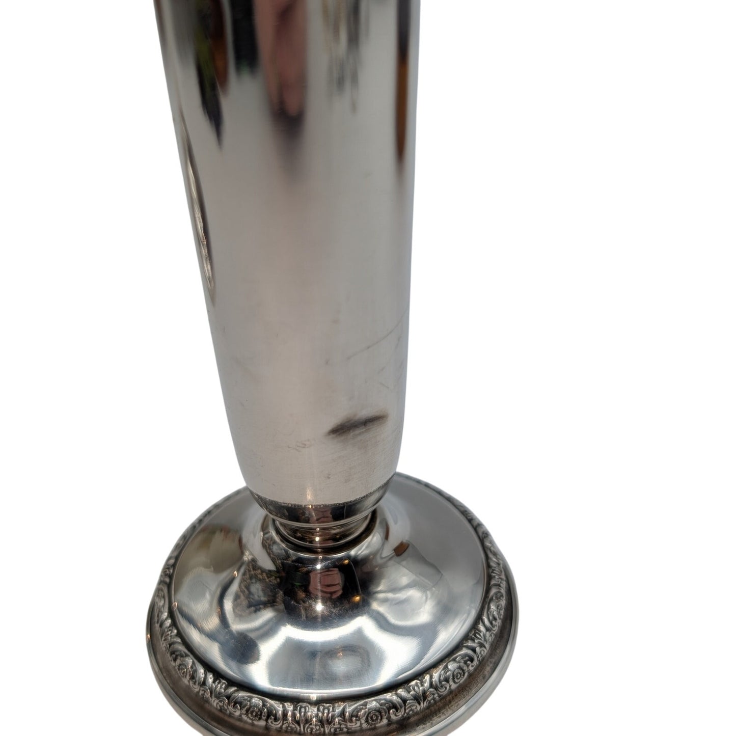 Vtg International Prelude Sterling Silver Weighted Reinforced Trumpet Bud Vase