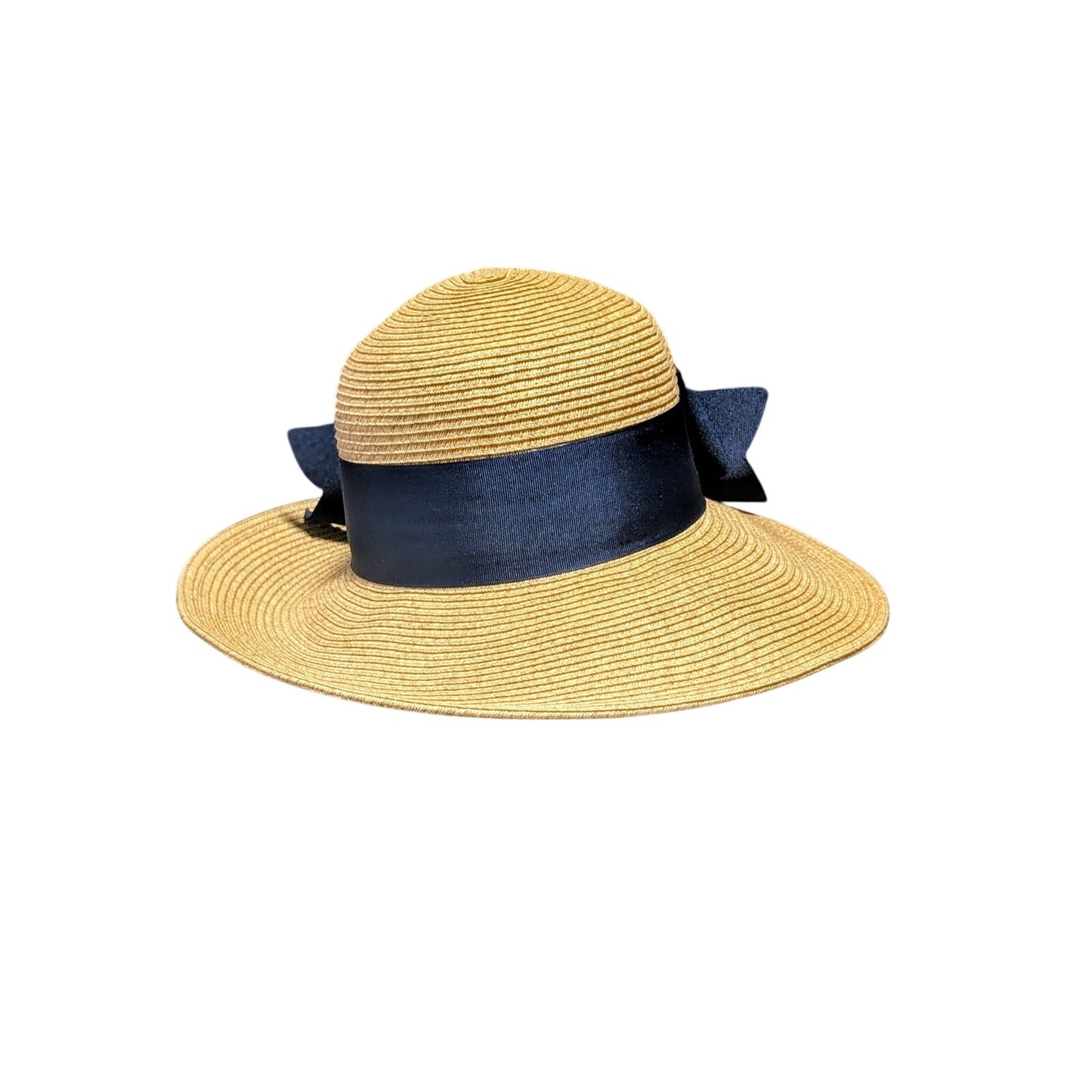 Toucan Collection New York Navy Bow Women's One Size Straw Sun Hat