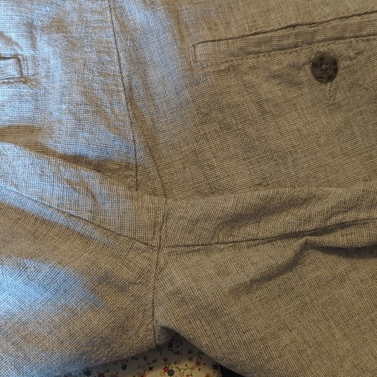 Goodfellow & Co. Linden Light Gray Washable Linen 10" Short Men's Size 38