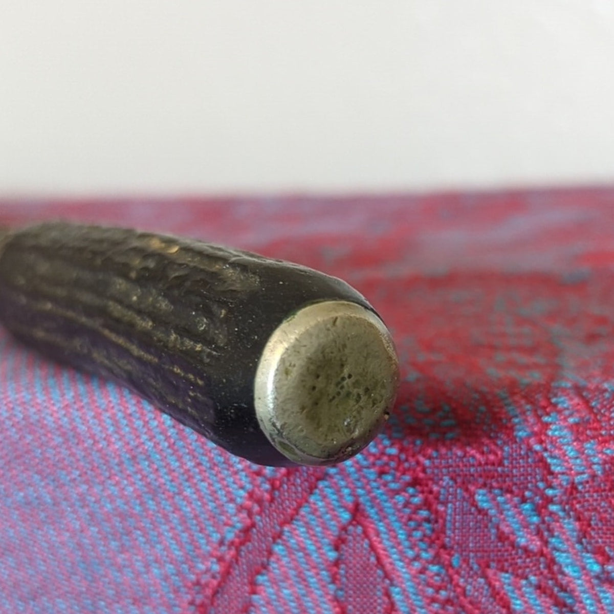 Antique Lee's 13" Stag Antler Handle W/Sterling Honing Rod