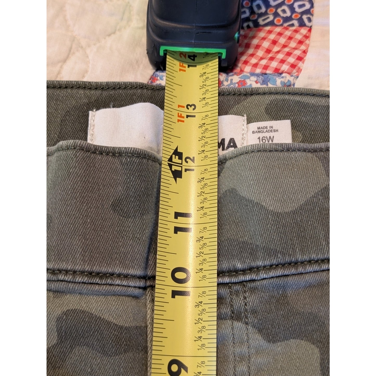 Sonoma Goods for Life Olive Camo Pull On Cotton Stretch Pant Women's Size 16W