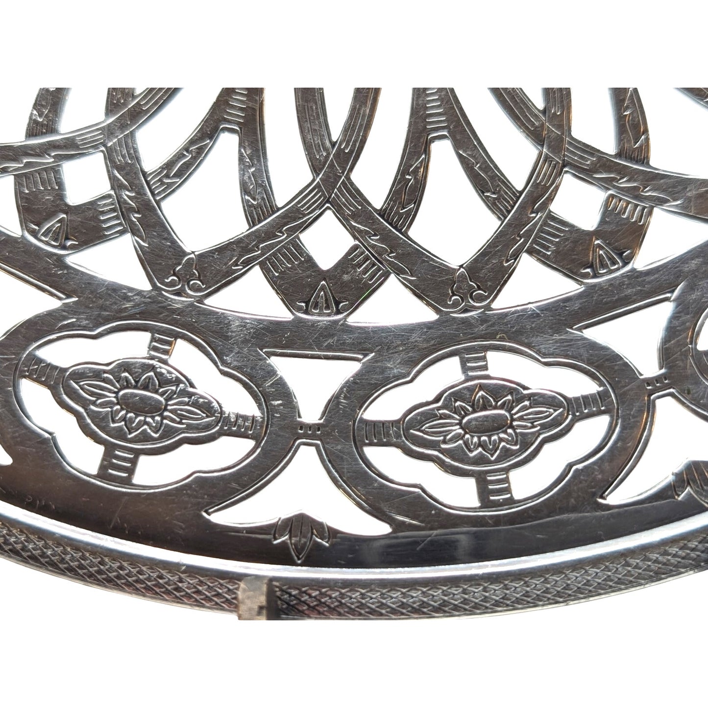 Vintage Rogers Silverplate Cut Out Etched Design Plate