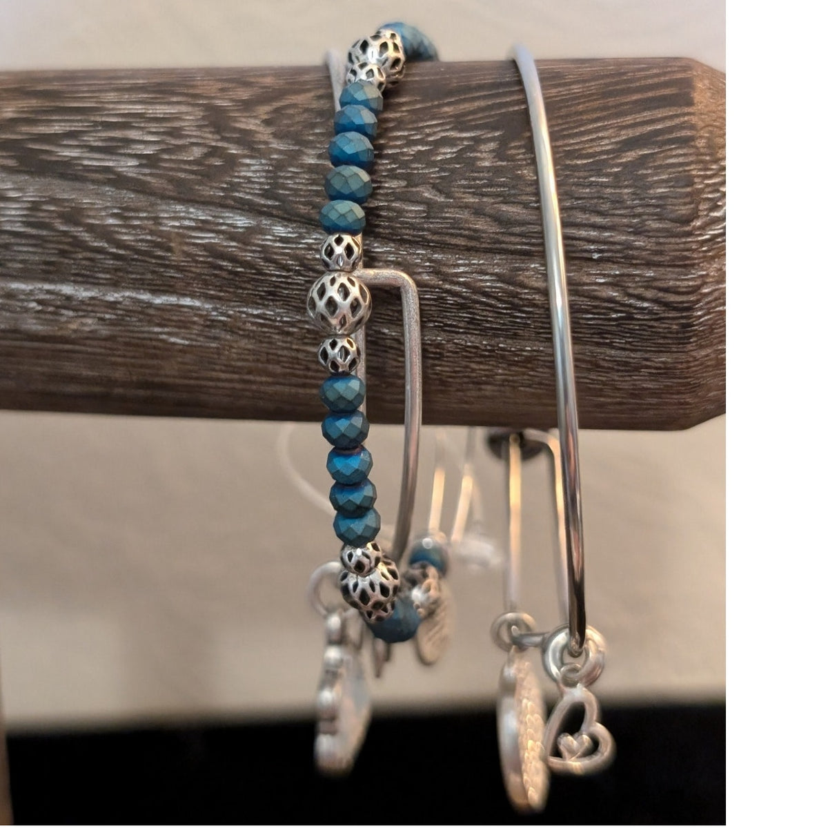 Two Alex & Ani Bracelets & One Love This Life Coordinating Bangle Bracelet