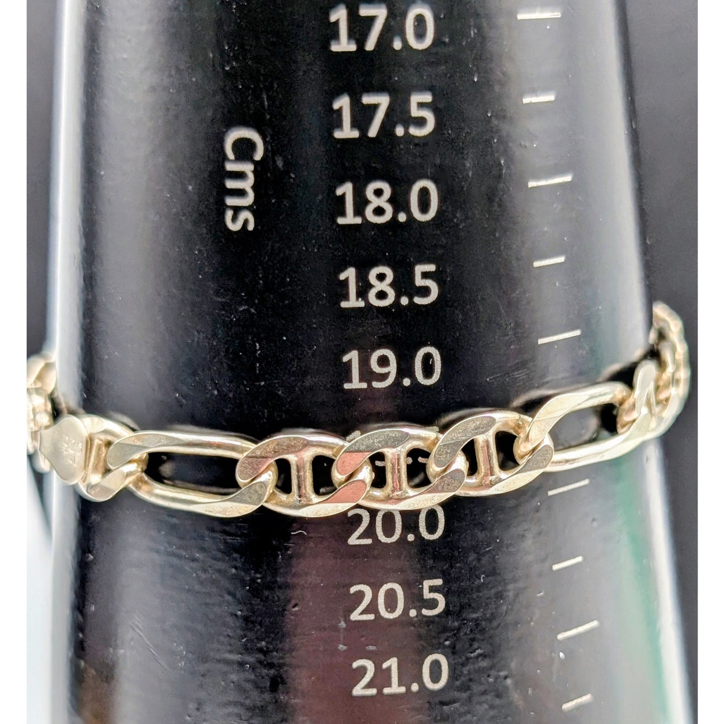 Italian 925 Sterling Silver Long Mariner Link Lobster Clasp Chain Bracelet