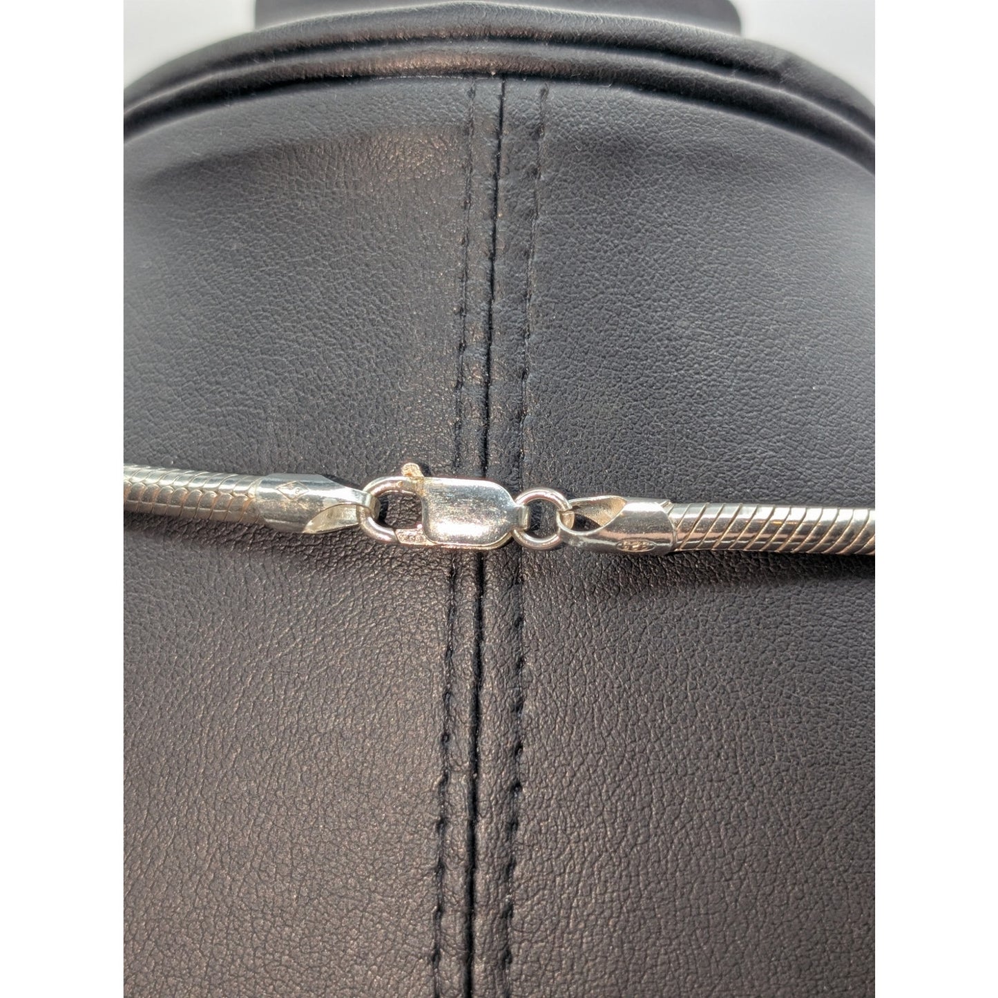 Marked Italy 925 Heavy 24" Long 925 Sterling Silver Snake Chain Necklace 60.66g