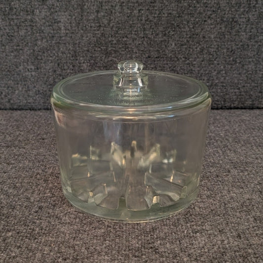 VTG Maytag Dairy Farms Heavy Green Glass Sanitary Cheese Preserver With Lid