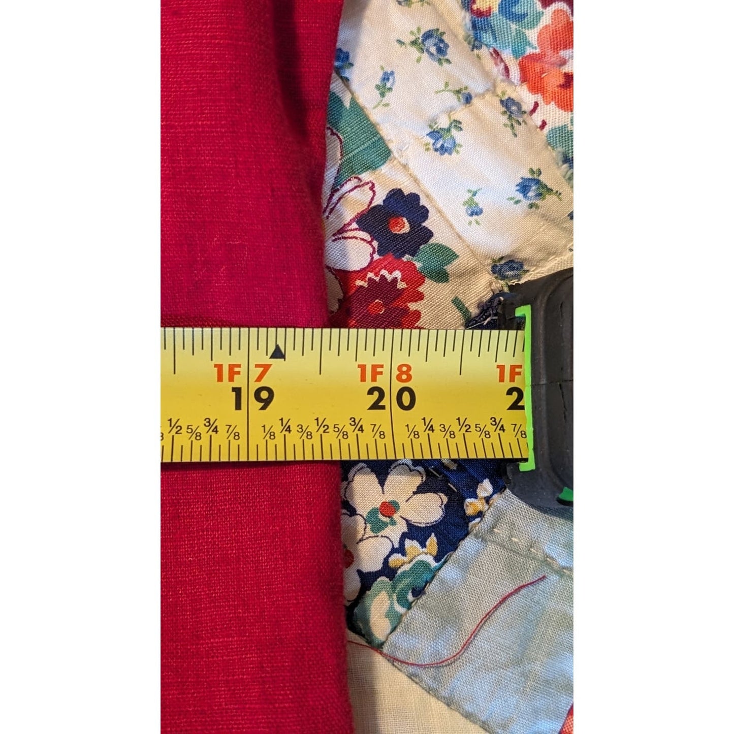 Red Linen Blend Tie Back Button Front V-Neck Short Sleeve A-Line Dress Sz XL