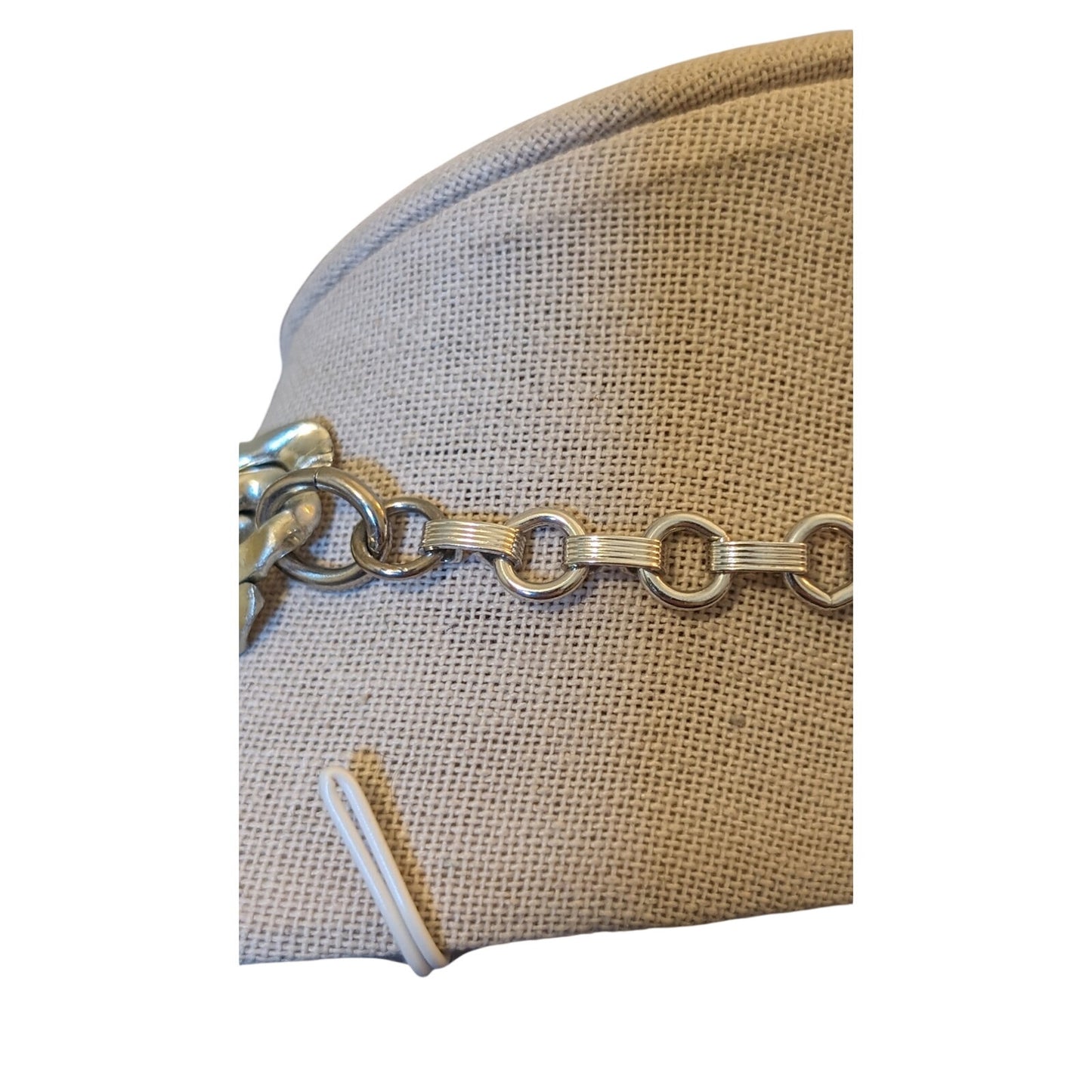 Vintage 1" Wide Silver Tone Hook Clasp Choker