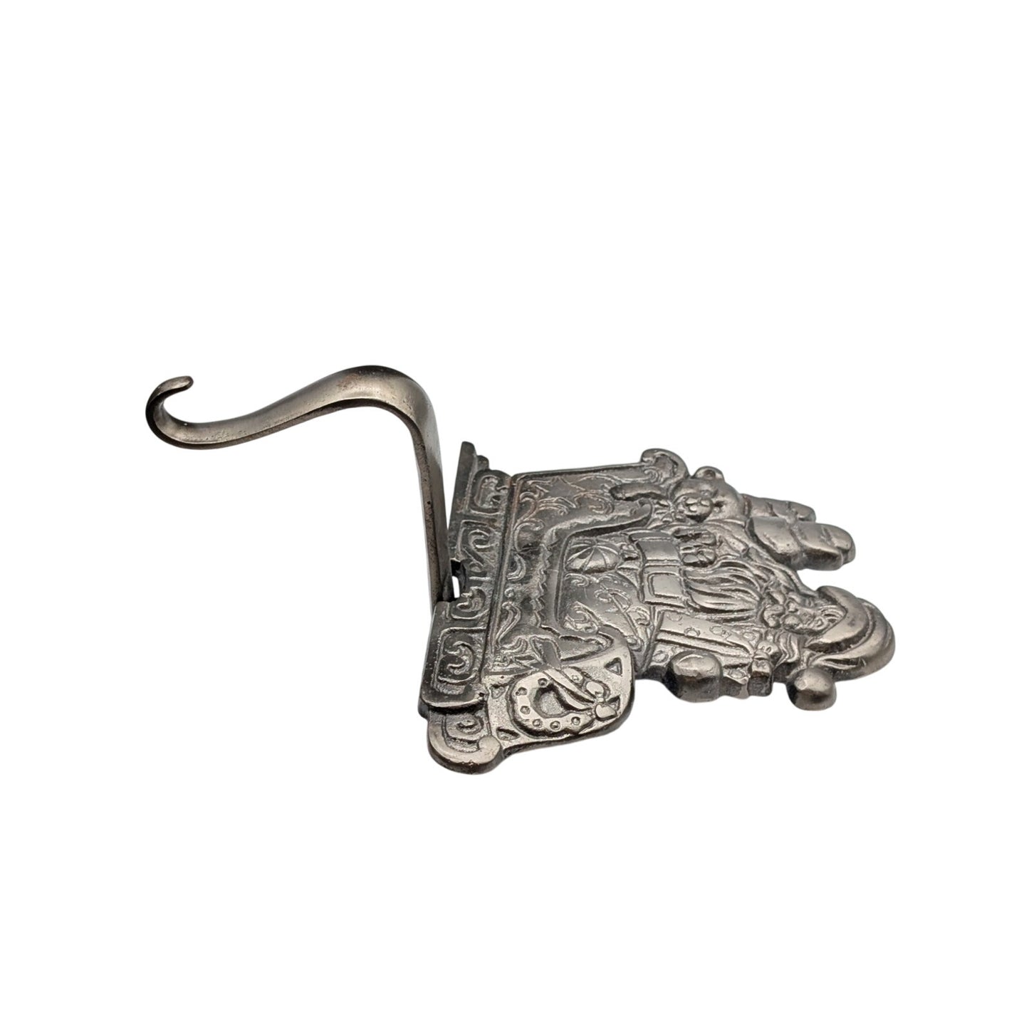 Christmas Santa in Sleigh Heavy Cast Iron Stocking Hanger