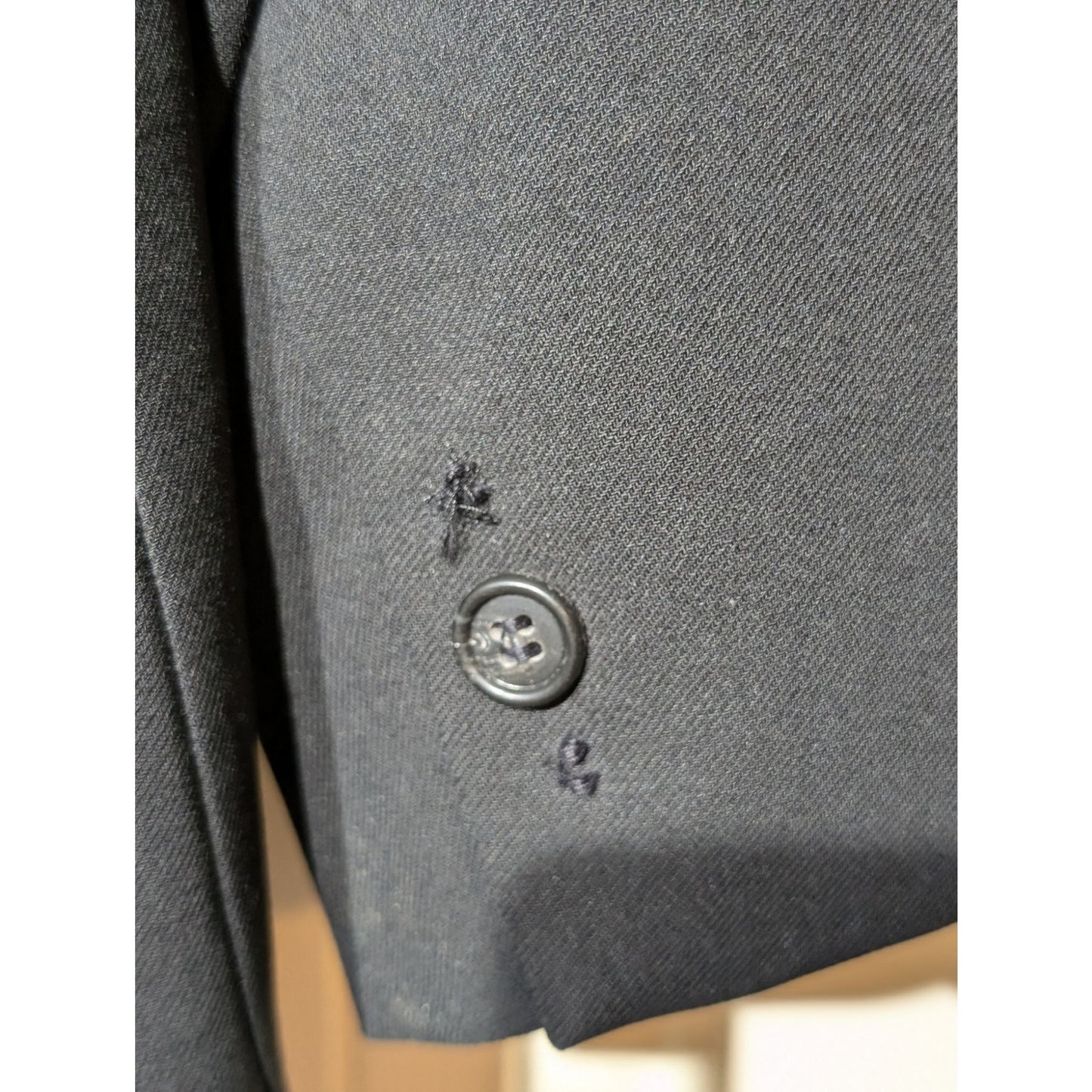 Ann Freedberg Vintage Navy 100% All Season Wool Button Front Blazer Womens Sz 6