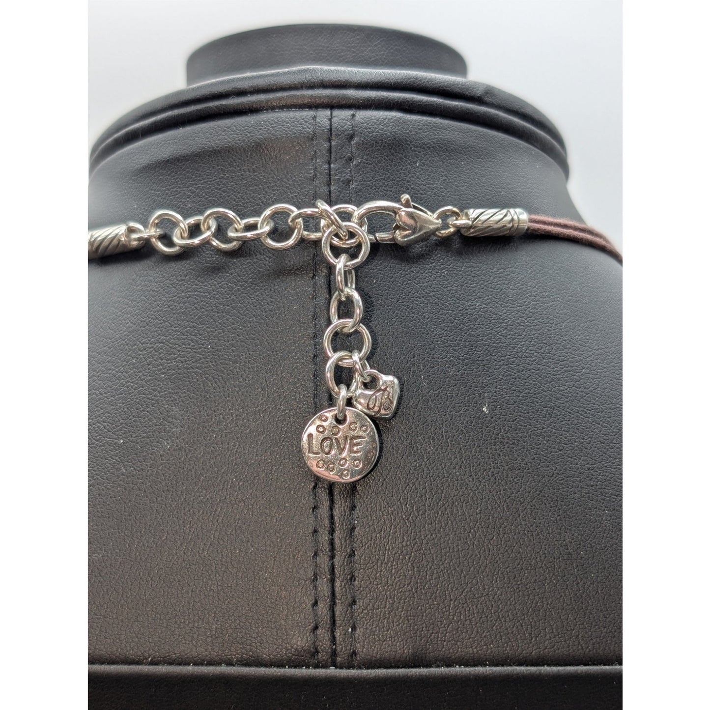 Brighton Imagine Love Peace Gratitude Charm Dangle Necklace & Bracelet Set