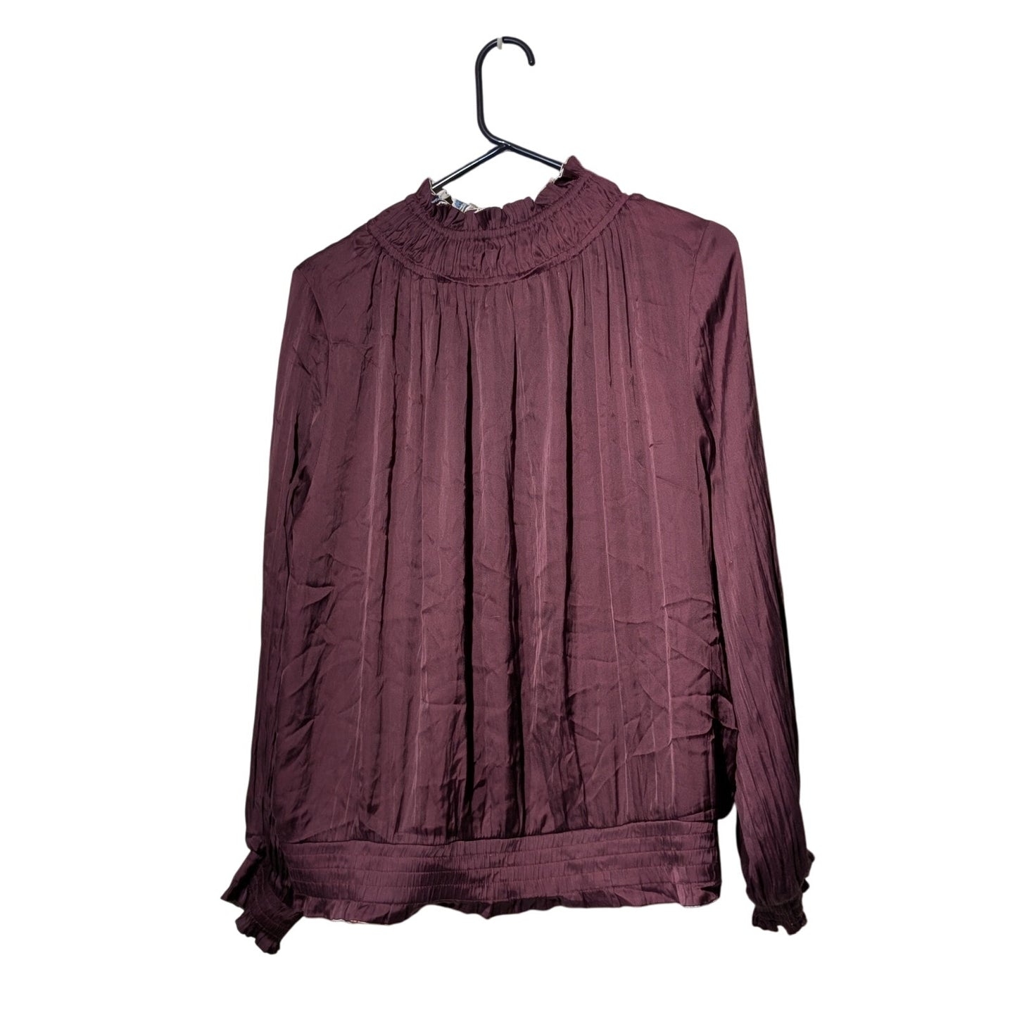 Chico's Reversible Bomber Chic Burgundy & Floral Ruched Ruffled Zip Jacket Sz 3