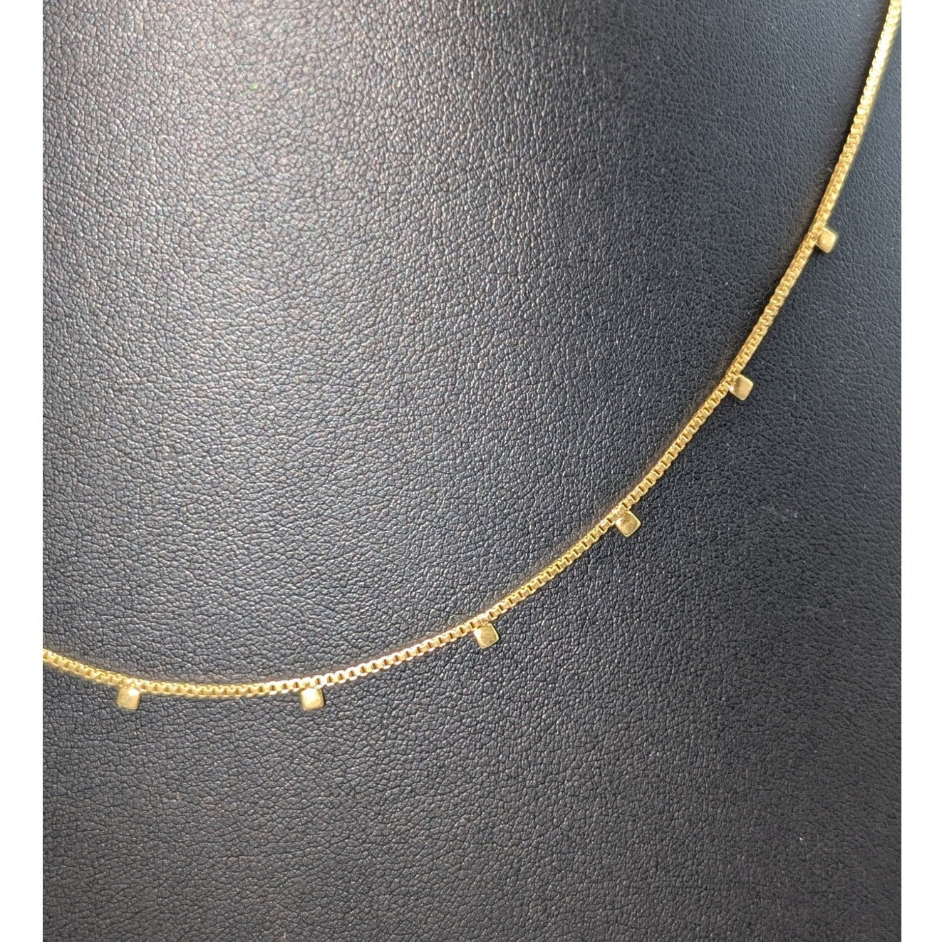 Madewell Gold Tone Dot Box Chain 16" 17.25" or 18.5" Necklace