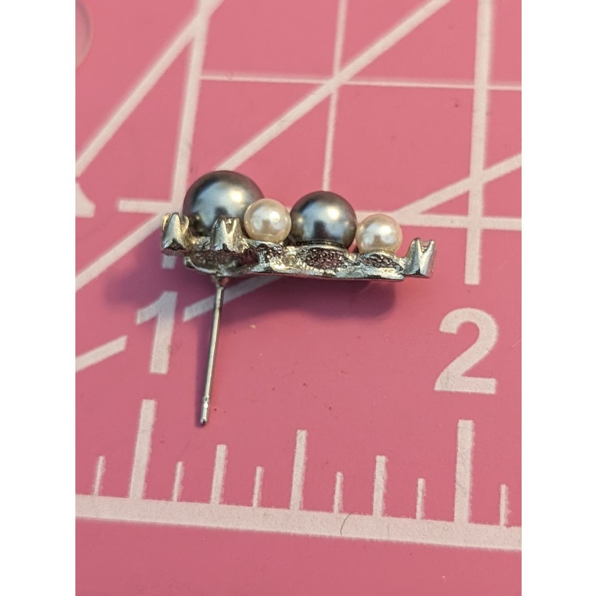 925 Sterling Silver Faux Silver & White Pearl CZ Cascade Post Earrings