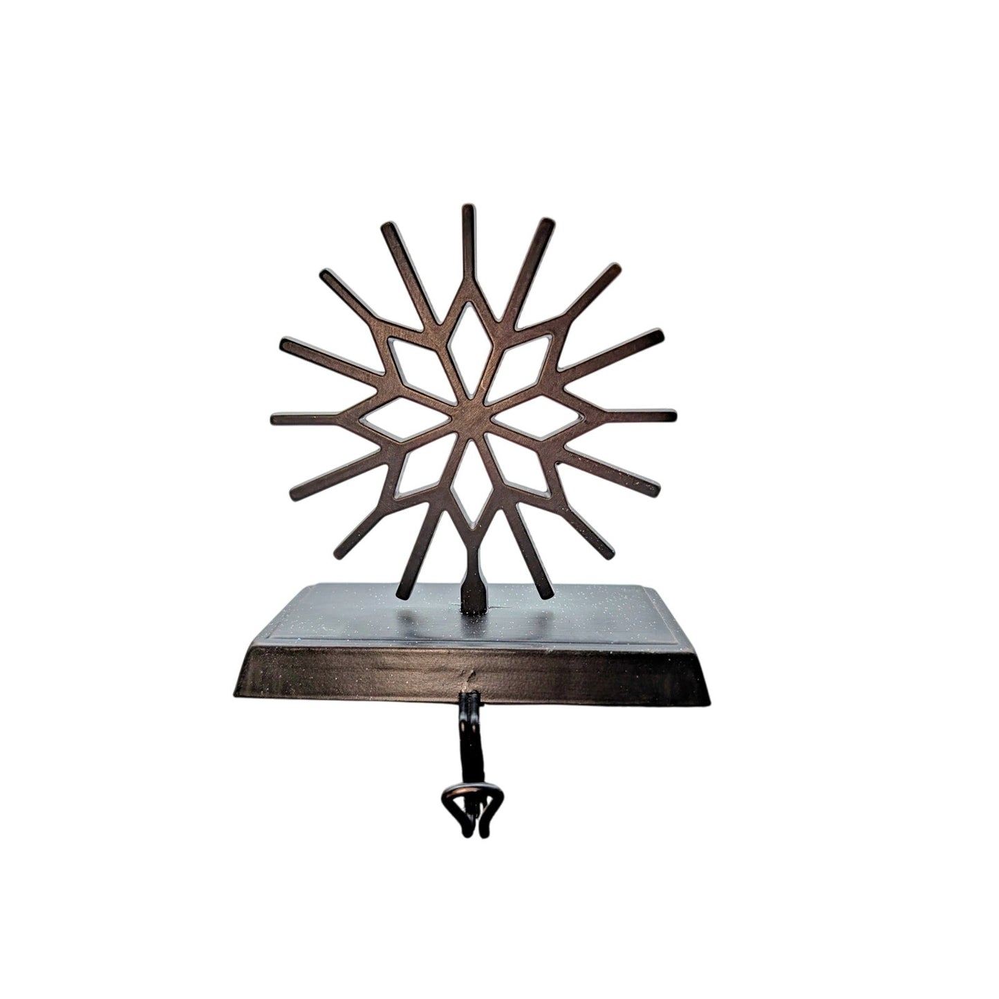 Christmas Snowflake Bronze Iron Metal Stocking Hanger