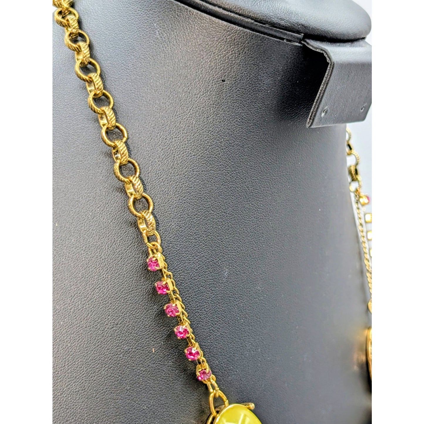 Betsey Johnson St. Barts Carnival Chunky Rhinestone Statement Boho Necklace