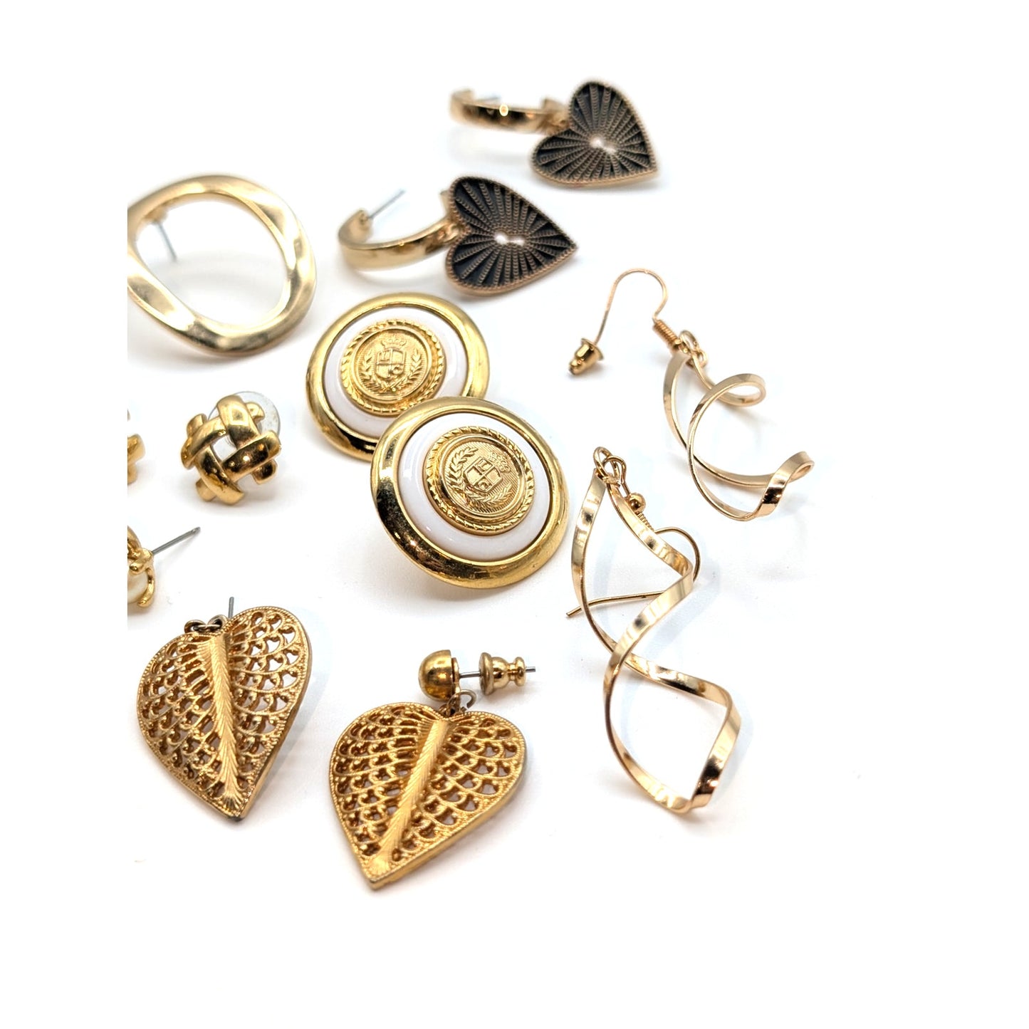 Lot of 25 Pair of Gold Tone Earrings