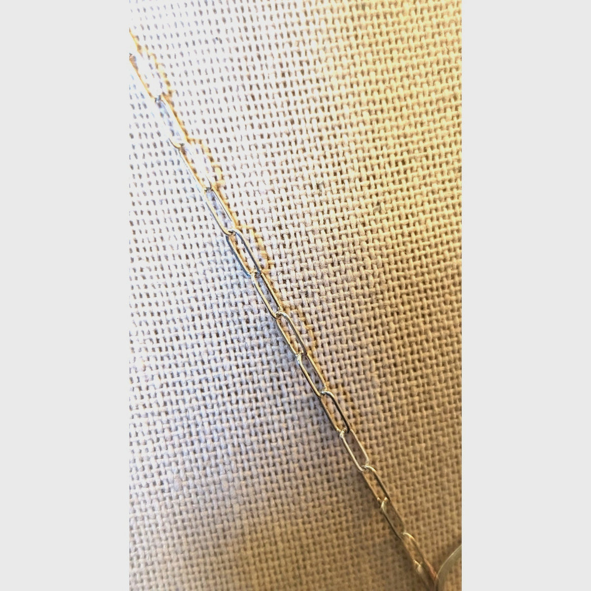 VTG 1.25" Medium Silver Forged Double Diamond/Square 22" Lariat Necklace