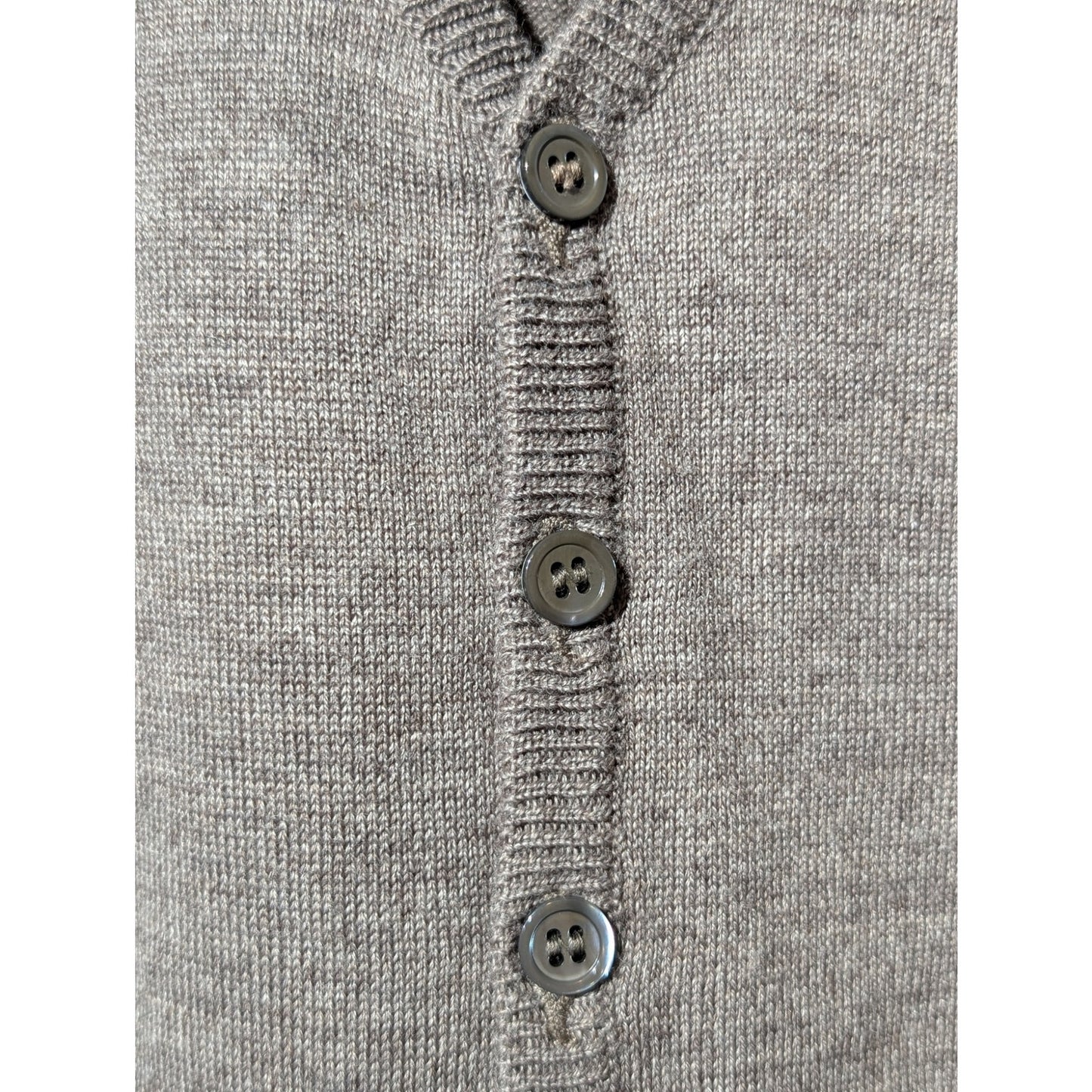 Fiume Made in Italy Brown Lightweight V Neck Button Front Cardigan Size L