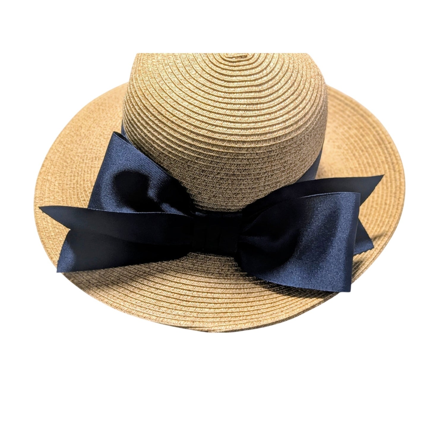 Toucan Collection New York Navy Bow Women's One Size Straw Sun Hat