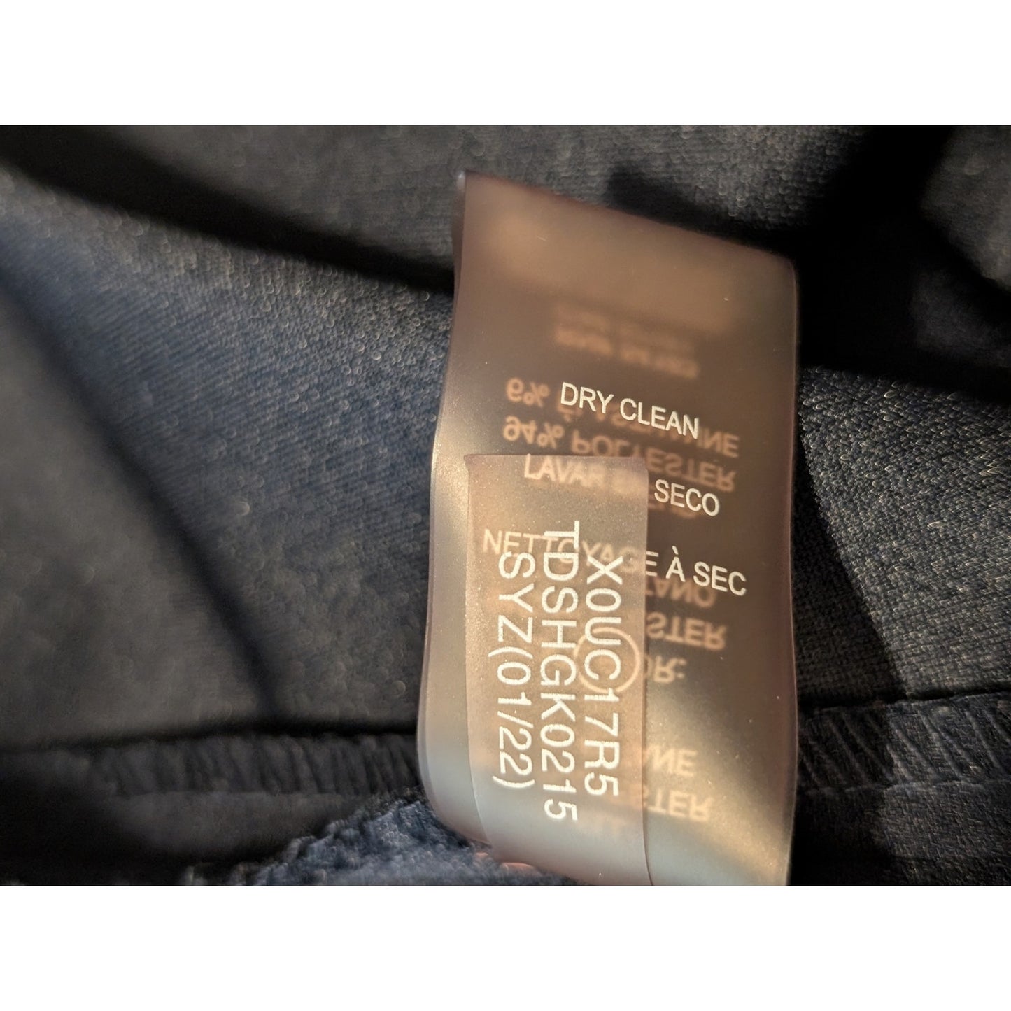 TOMMY HILFIGER Navy Stretch Zippered Ruffled Scuba Crepe Dress Womens Sz 22W