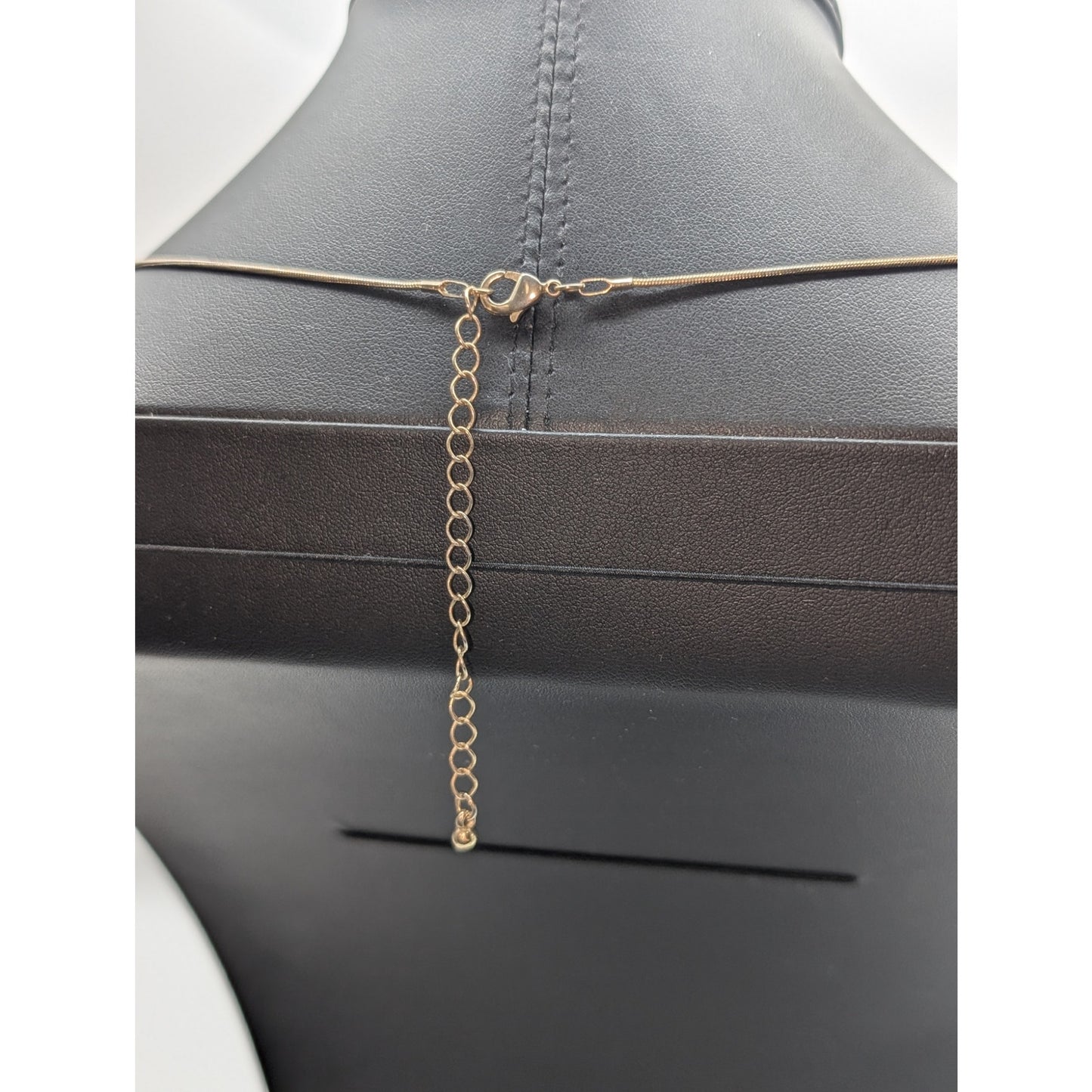 Gold Tone Mesh Pendant Approximately 30"-33" Long Snake Chain Necklace