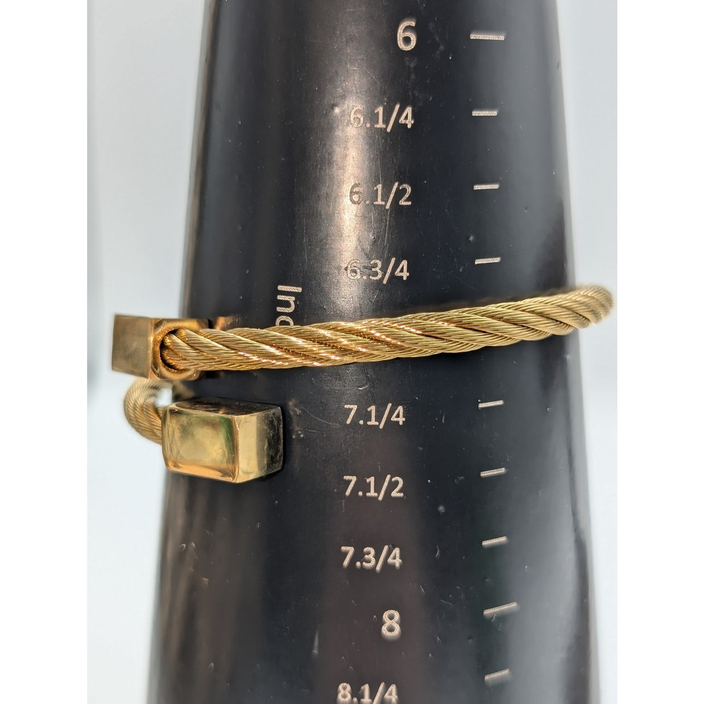 Gold Tone Cable Adjustable Unisex Wrap Bracelet