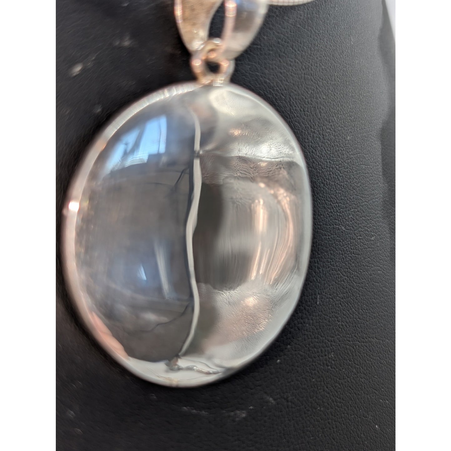 925 Sterling Silver Silpada Wavy Disk Pendant on 925 Sterling 16" Cord Necklace