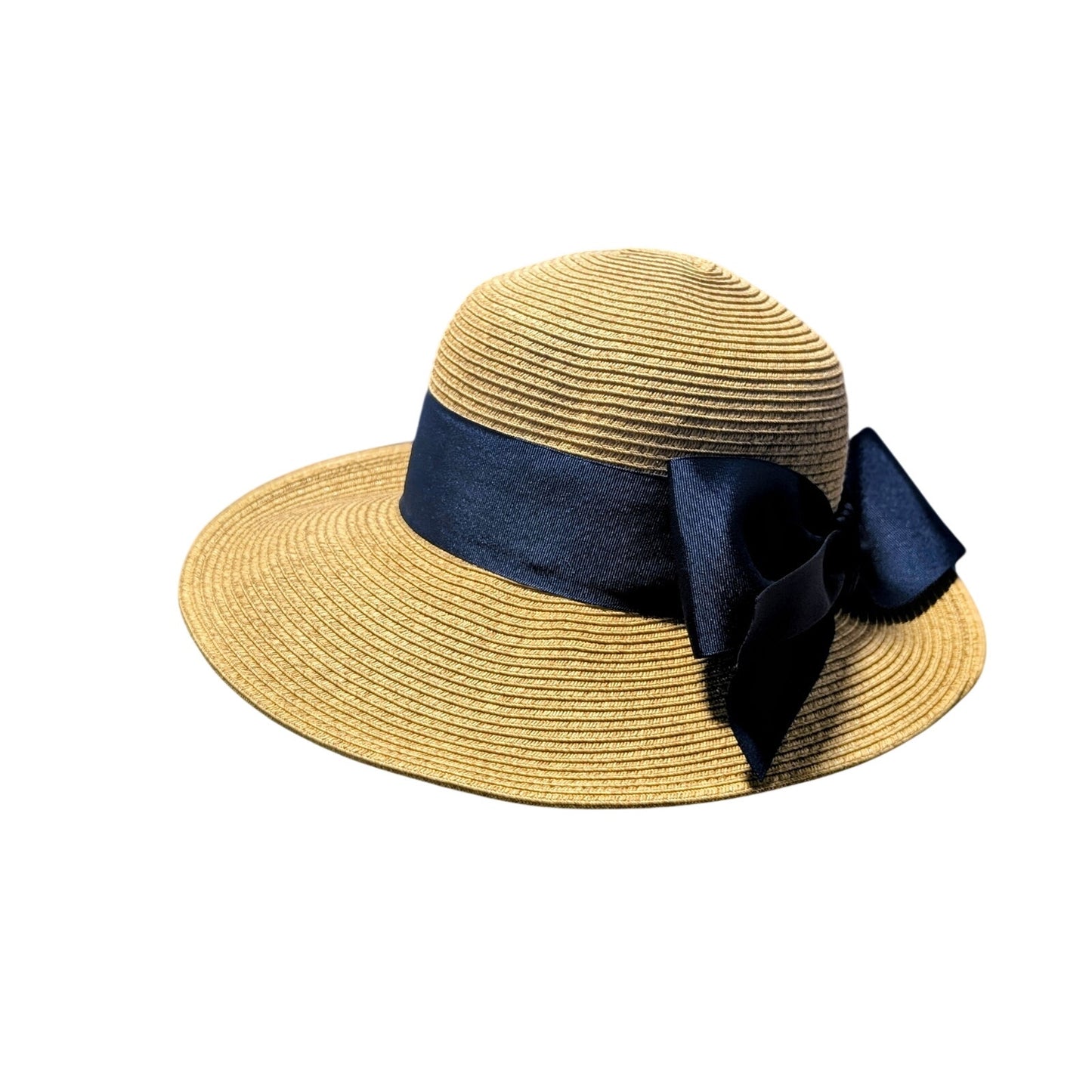 Toucan Collection New York Navy Bow Women's One Size Straw Sun Hat