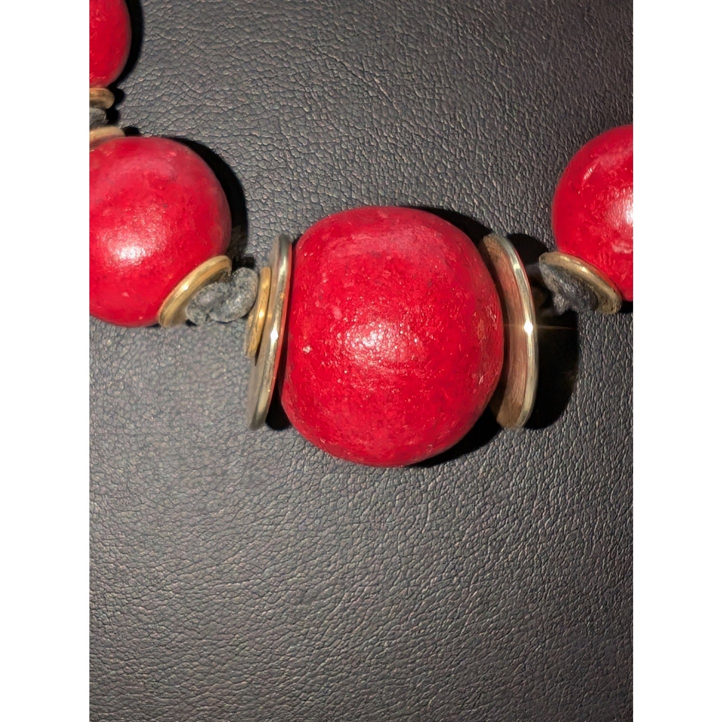 Mixed Jewelry of Red Black Gold Theme Five Piece Lot