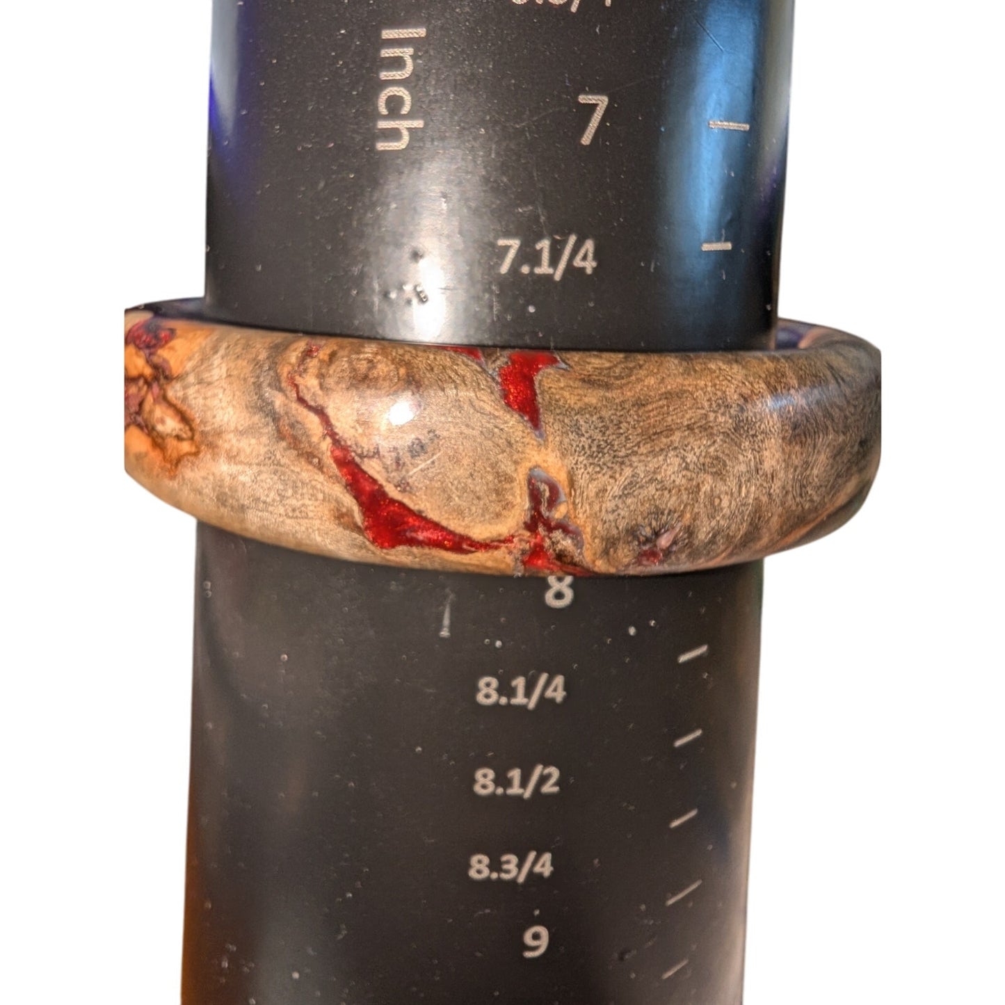 Vtg Natural Wood Colorful Browns Creams Grays & Burgundy Colored Bangle Bracelet