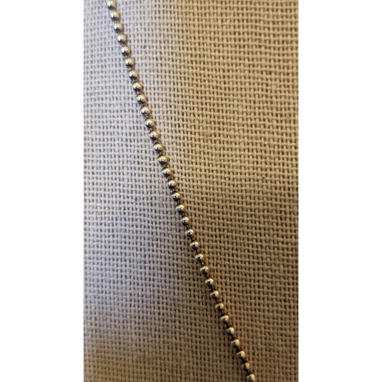 925 Sterling Silver Italy Round 'Canoe' Pendant Bead Ball Chain Necklace