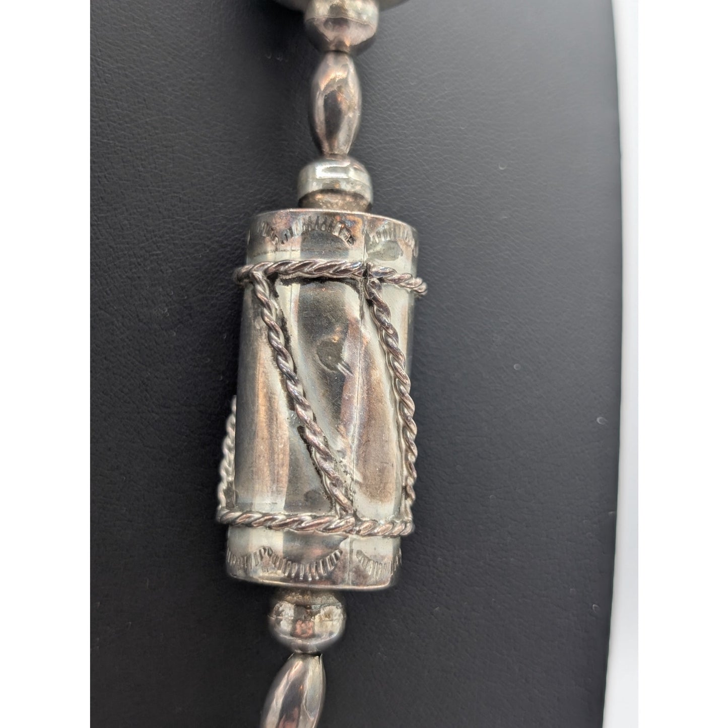 VTG Clyde Woody Navajo Sterling Silver Turquoise Drum Necklace Earring Ring Set