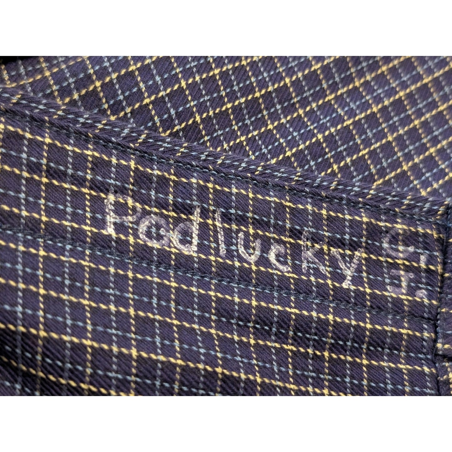 Bobby Jones Collection Woven in Italy Navy Plaid Button Down Shirt Mens Sz XXL