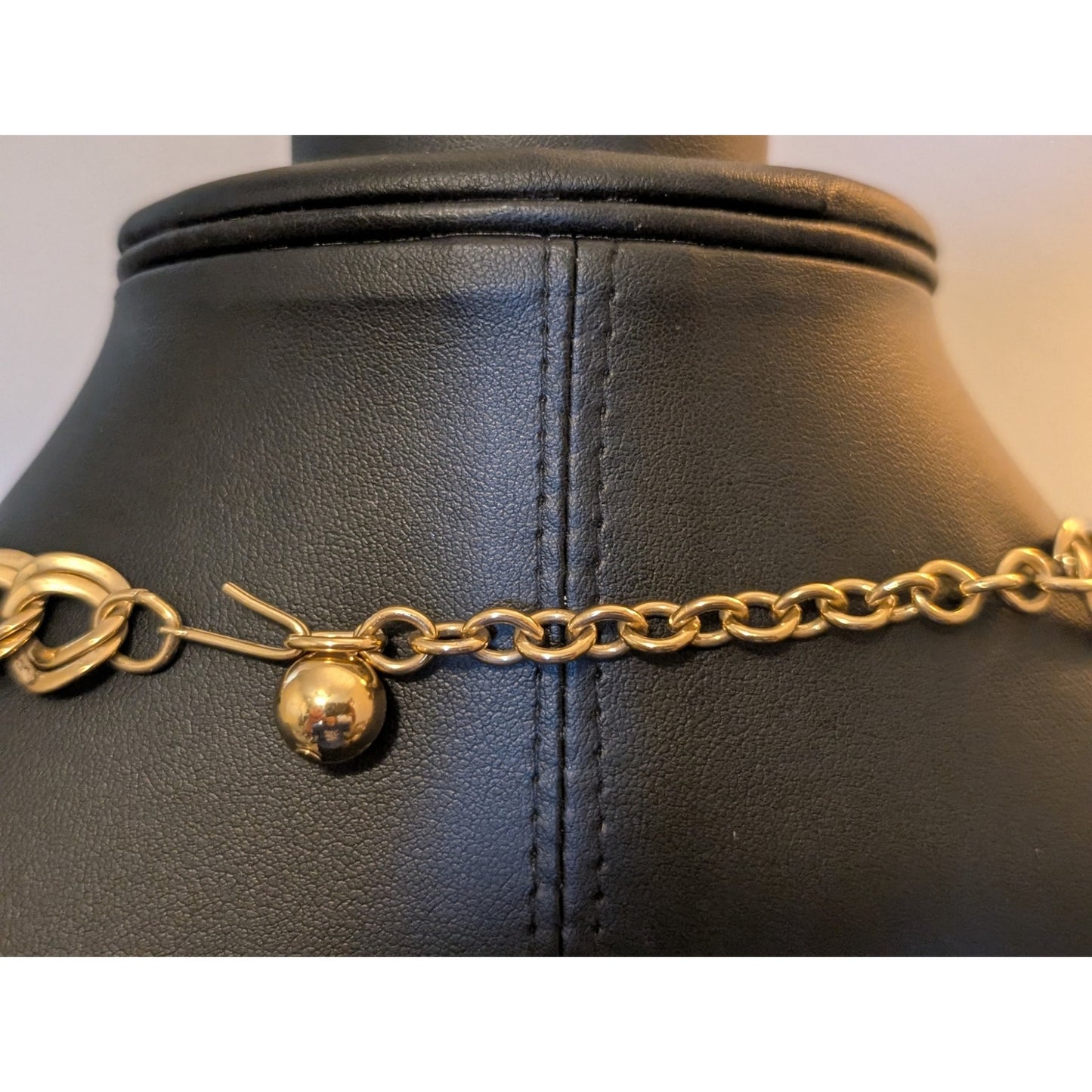 Vintage Polished Double Graduated Curb Link Necklace W/ Hook Clasp Necklace