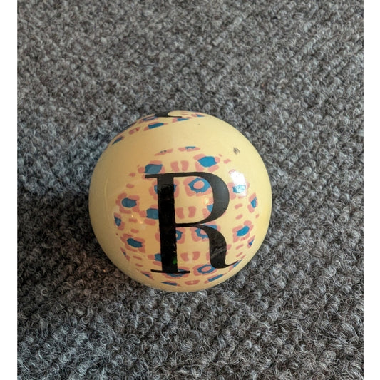 2" Diameter Ceramic Initial 'R' Decorative Ball