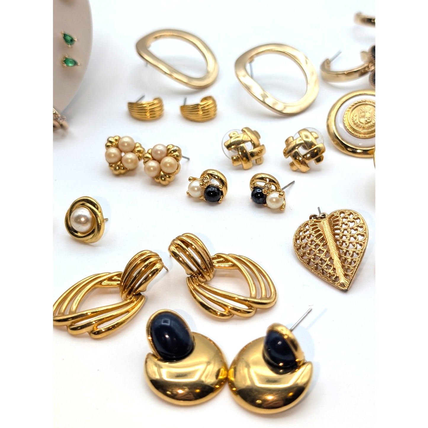 Lot of 25 Pair of Gold Tone Earrings