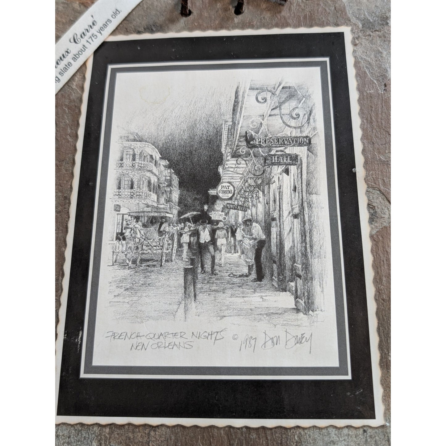 French Quarter New Orleans 175 Yr Old Roofing Slate Don Davey Signed 1987 Print