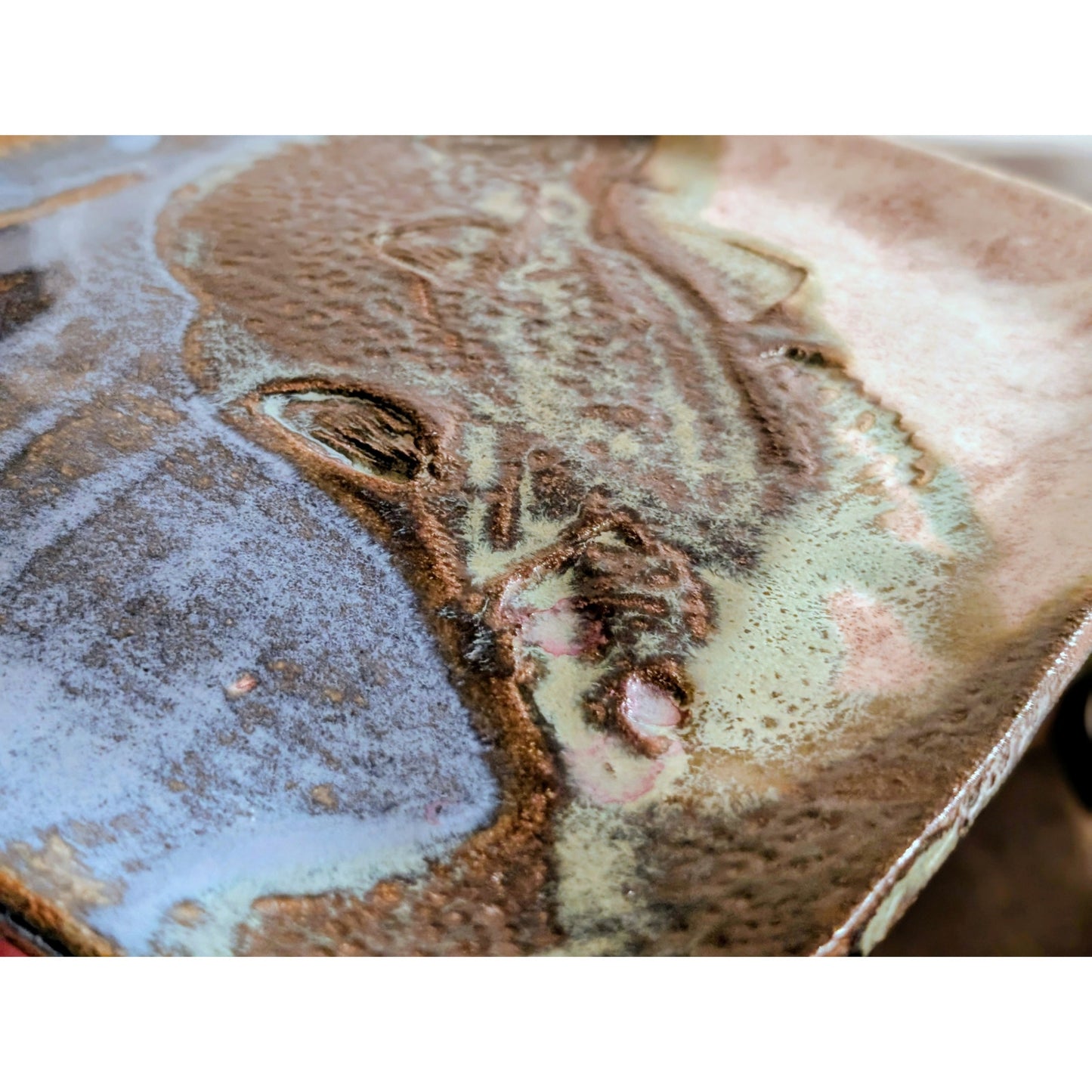 Fish 'Fossil' Textured 9" Plate Pottery
