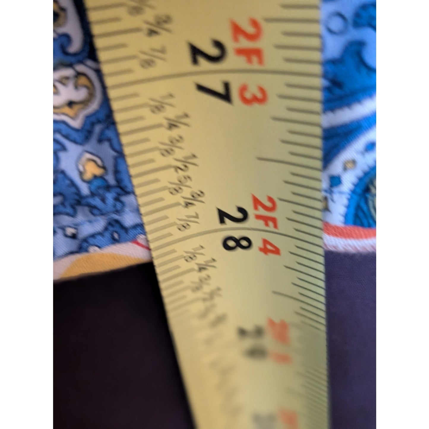 Lands' End Blue Yellow Paisley Half Button Popover No Iron Supima Womens Tunic